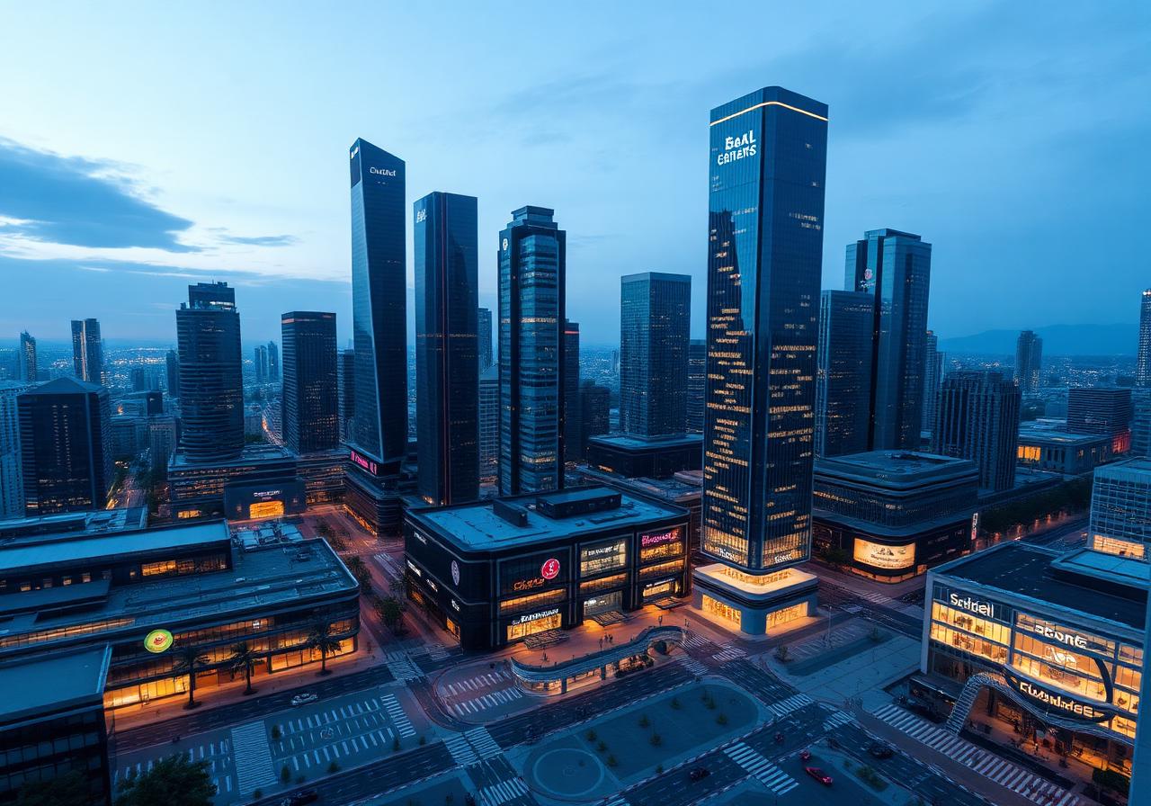 Model Satellite Town Commercial Hub — business district in smart township Bangladesh